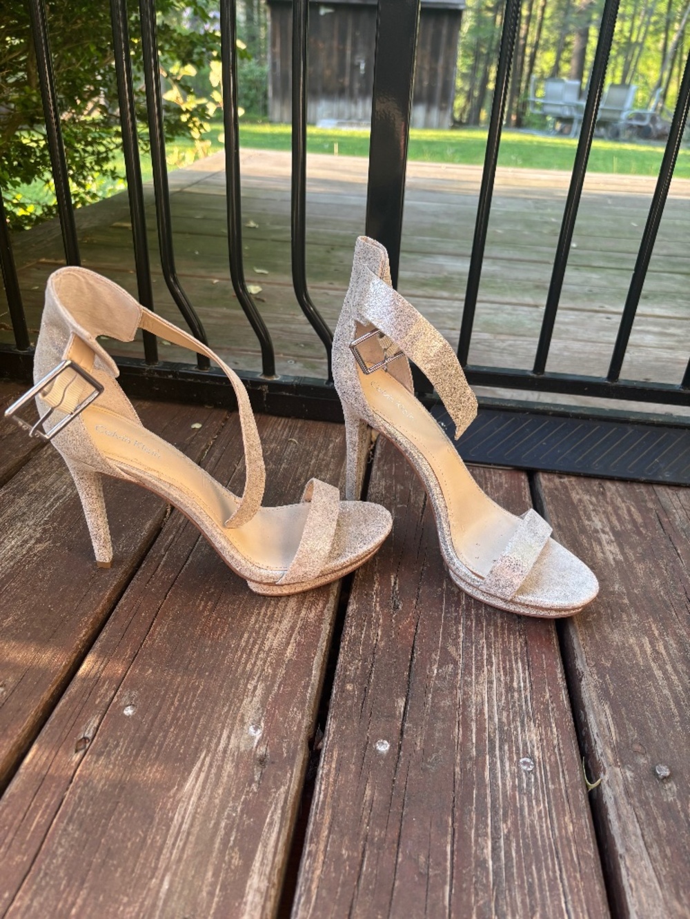 Calvin Klein platform heeled sandals